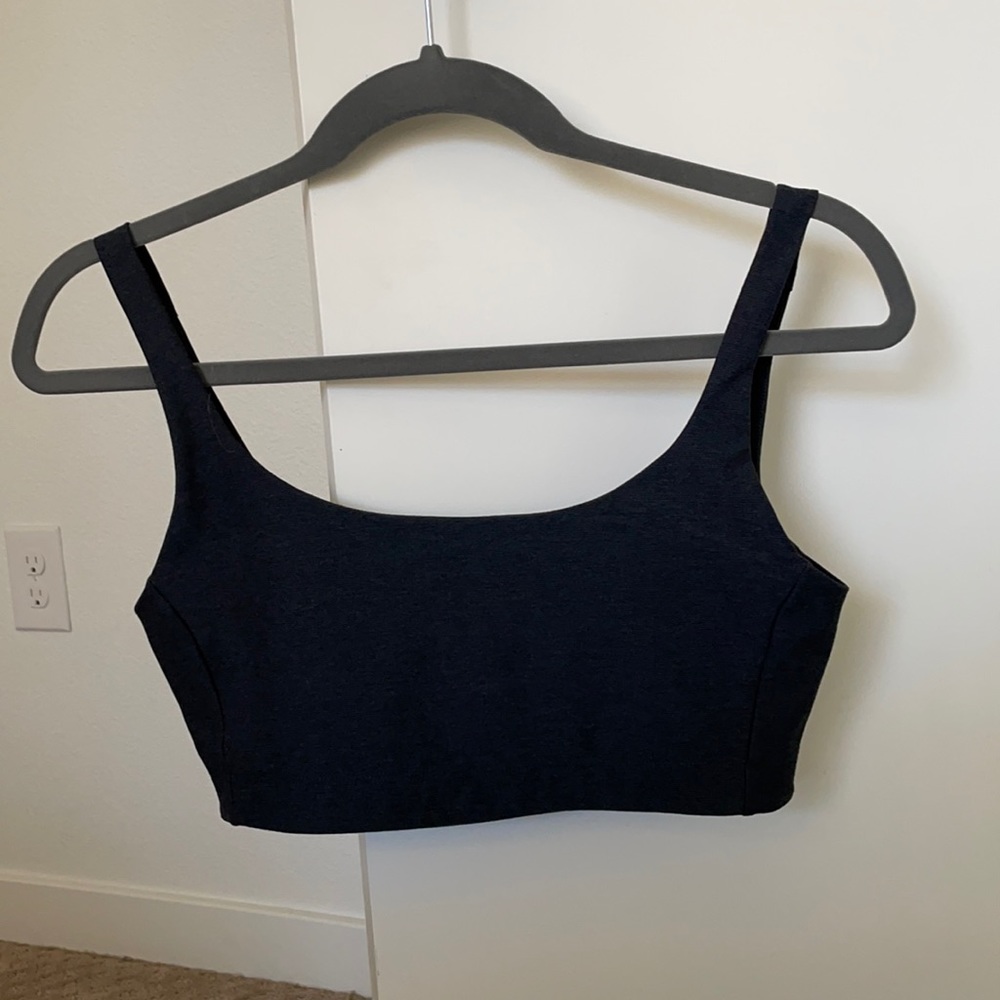Double time bra in Charcoal